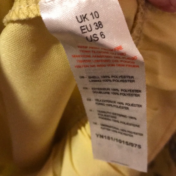 Retro Mod car print UK dress in lemon yellow - Picture 9 of 9